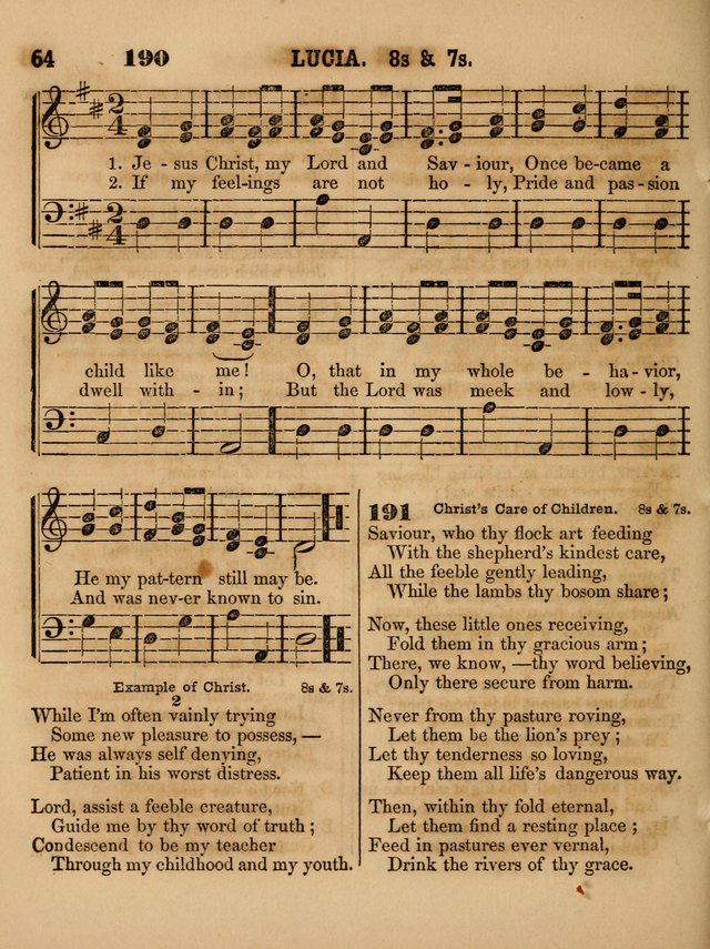 The Sabbath School Lute: a selection of hymns and appropriate melodies, adapted to the wants of Sabbath schools, families and social meetings page 64