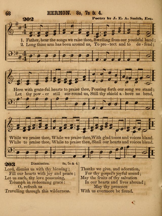 The Sabbath School Lute: a selection of hymns and appropriate melodies, adapted to the wants of Sabbath schools, families and social meetings page 68