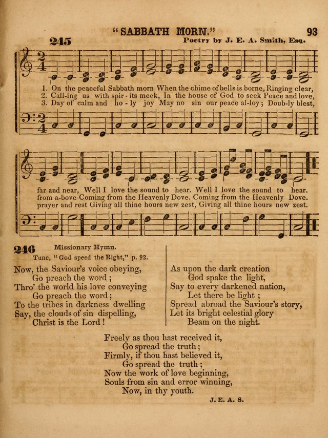 The Sabbath School Lute: a selection of hymns and appropriate melodies, adapted to the wants of Sabbath schools, families and social meetings page 93