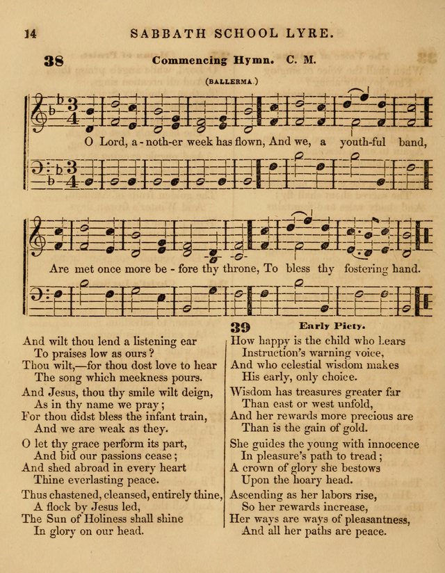 The Sabbath School Lyre: a collection of hymns and music, original and selected, for general use in sabbath schools page 14