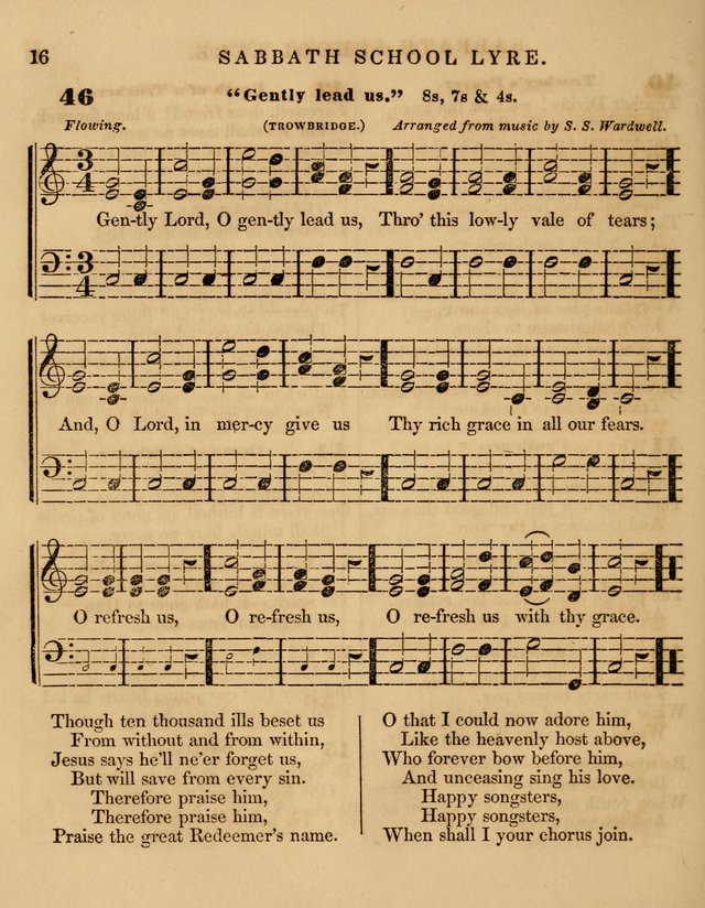The Sabbath School Lyre: a collection of hymns and music, original and selected, for general use in sabbath schools page 16