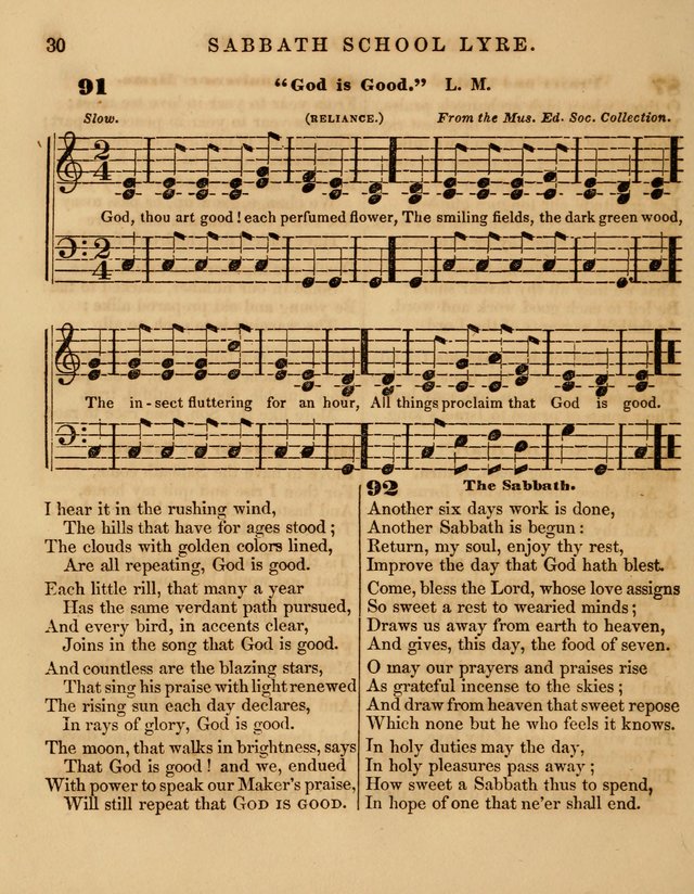 The Sabbath School Lyre: a collection of hymns and music, original and selected, for general use in sabbath schools page 30