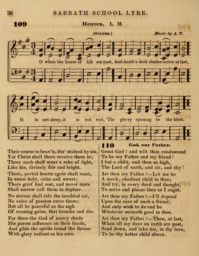The Sabbath School Lyre: a collection of hymns and music, original and selected, for general use in sabbath schools page 36