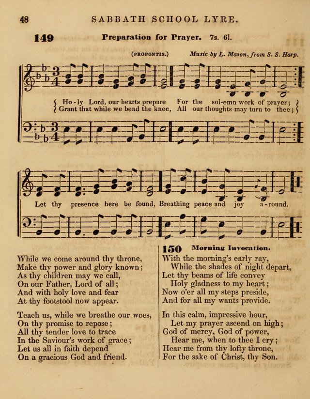 The Sabbath School Lyre: a collection of hymns and music, original and selected, for general use in sabbath schools page 48
