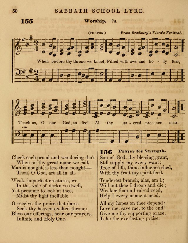 The Sabbath School Lyre: a collection of hymns and music, original and selected, for general use in sabbath schools page 50