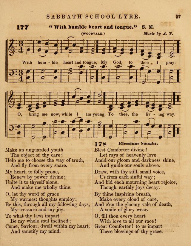 The Sabbath School Lyre: a collection of hymns and music, original and selected, for general use in sabbath schools page 57