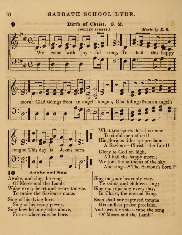The Sabbath School Lyre: a collection of hymns and music, original and selected, for general use in sabbath schools page 6