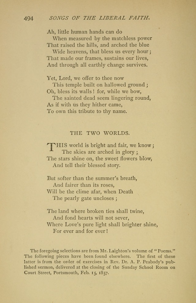 Singers and Songs of the Liberal Faith page 495