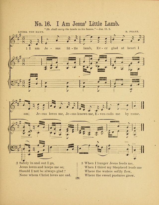 Sacred Songs for Little Singers: a collection adapted to primary classes in Sabbath-schools page 21