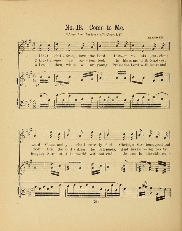 Sacred Songs for Little Singers: a collection adapted to primary classes in Sabbath-schools page 24