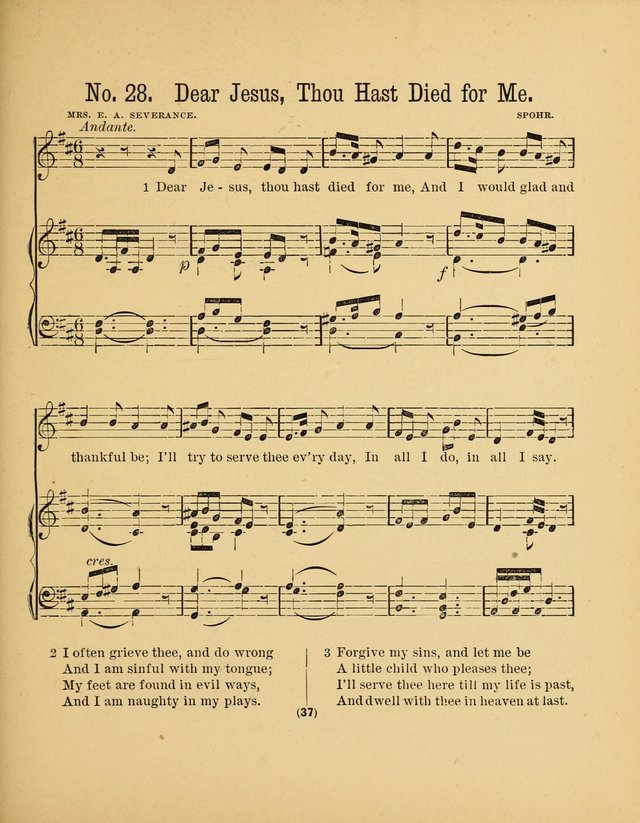 Sacred Songs for Little Singers: a collection adapted to primary classes in Sabbath-schools page 37