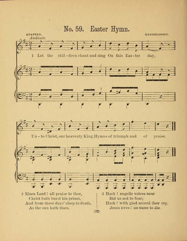 Sacred Songs for Little Singers: a collection adapted to primary classes in Sabbath-schools page 72