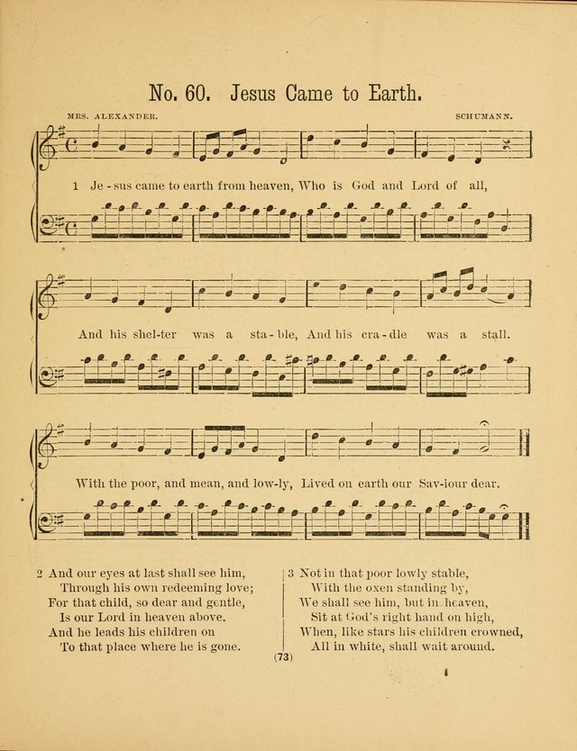 Sacred Songs for Little Singers: a collection adapted to primary classes in Sabbath-schools page 73