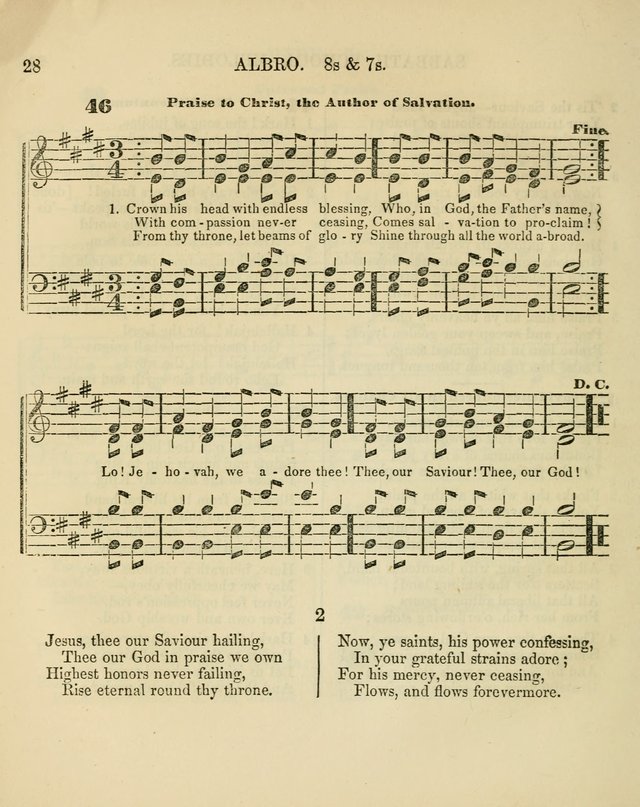 The Sabbath School Melodist: being a selection of hymns with appropriate music; for the use of Sabbath schools, families and social meetings page 28