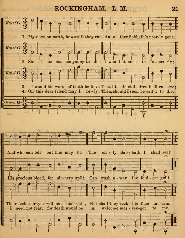 The Sabbath School Minstrel: being a collection of the most popular hymns and tunes, together with a great variety of the best anniversary pieces. The whole forming a complete manual ... page 21
