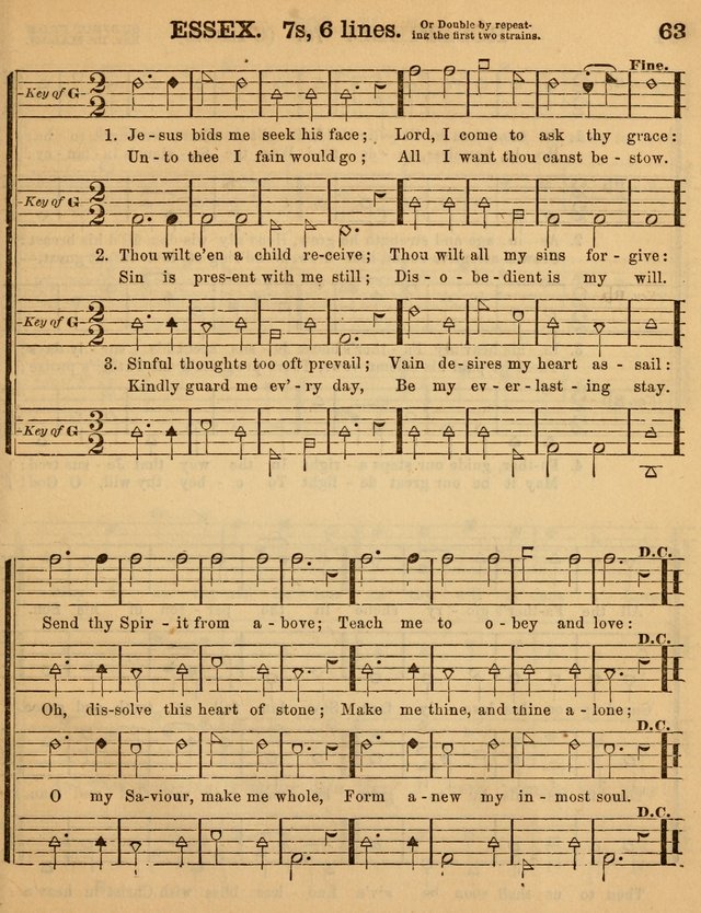 The Sabbath School Minstrel: being a collection of the most popular hymns and tunes, together with a great variety of the best anniversary pieces. The whole forming a complete manual ... page 63