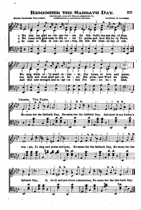 Sunday School Melodies: a Collection of new and Standard Hymns for the Sunday School page 55