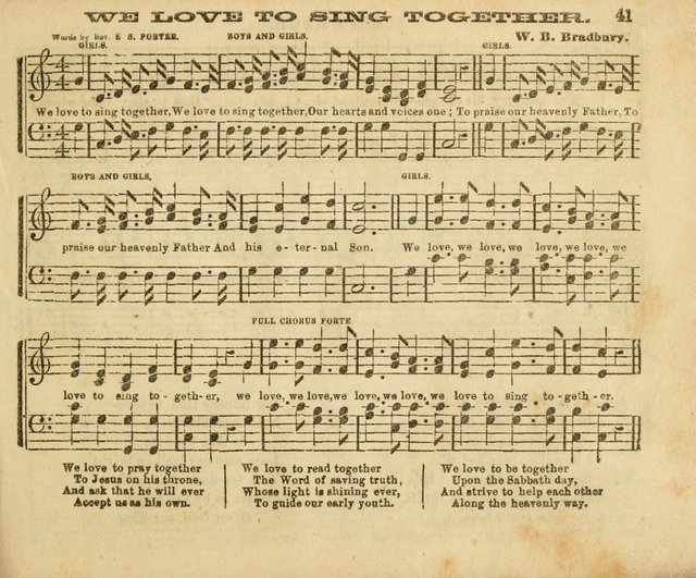 The Sunday-School Music Book: enlarged page 41