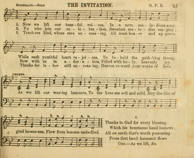 The Sunday-School Music Book: enlarged page 45