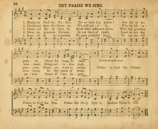 The Sabbath School Pearl or the Sunday school Army singing Book: A New Collection of choice hymns and tunes for Sunday Schools, Anniversaries, Missionary Meetings, Infant Class Exercises, &c. page 26