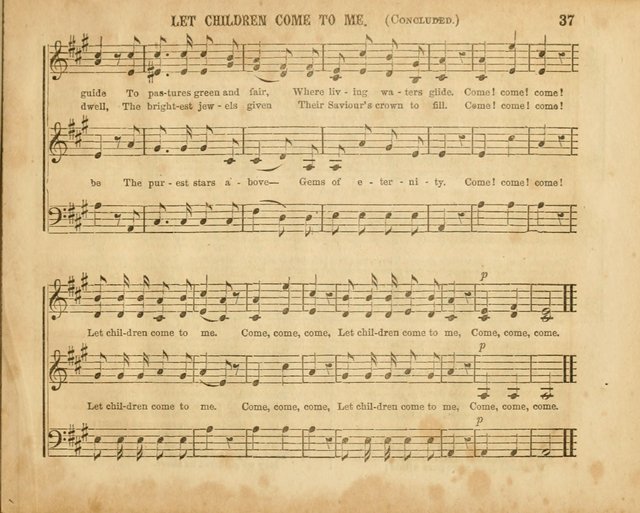 The Sabbath School Pearl or the Sunday school Army singing Book: A New Collection of choice hymns and tunes for Sunday Schools, Anniversaries, Missionary Meetings, Infant Class Exercises, &c. page 37