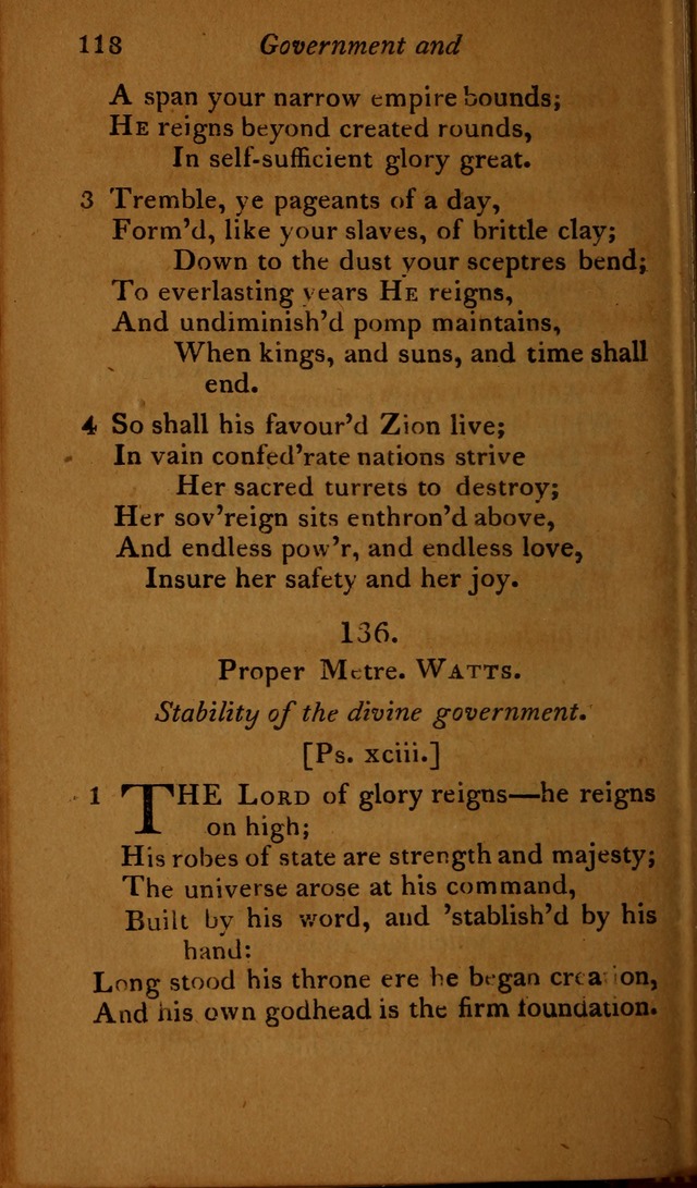 A Selection of Sacred Poetry: consisting of psalms and hymns, from Watts, Doddridge, Merrick, Scott, Cowper, Barbauld, Steele ...compiled for  the use of the Unitarian Church in Philadelphia page 118