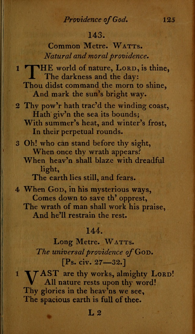 A Selection of Sacred Poetry: consisting of psalms and hymns, from Watts, Doddridge, Merrick, Scott, Cowper, Barbauld, Steele ...compiled for  the use of the Unitarian Church in Philadelphia page 125