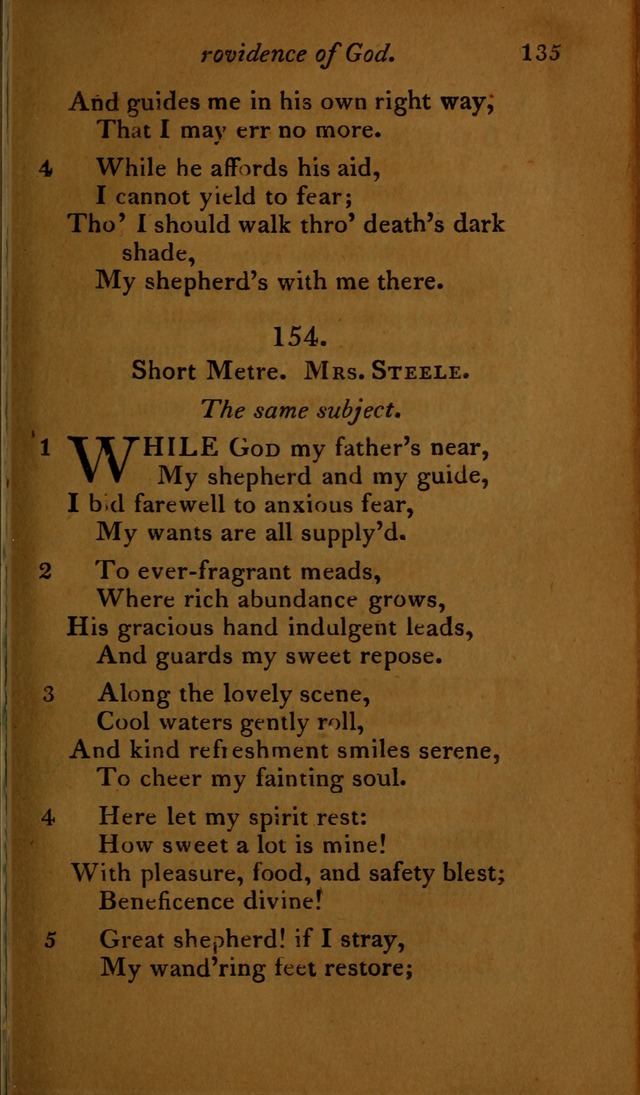 A Selection of Sacred Poetry: consisting of psalms and hymns, from Watts, Doddridge, Merrick, Scott, Cowper, Barbauld, Steele ...compiled for  the use of the Unitarian Church in Philadelphia page 135