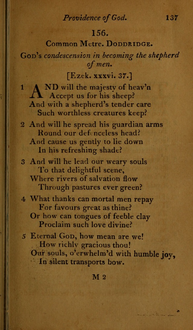 A Selection of Sacred Poetry: consisting of psalms and hymns, from Watts, Doddridge, Merrick, Scott, Cowper, Barbauld, Steele ...compiled for  the use of the Unitarian Church in Philadelphia page 137