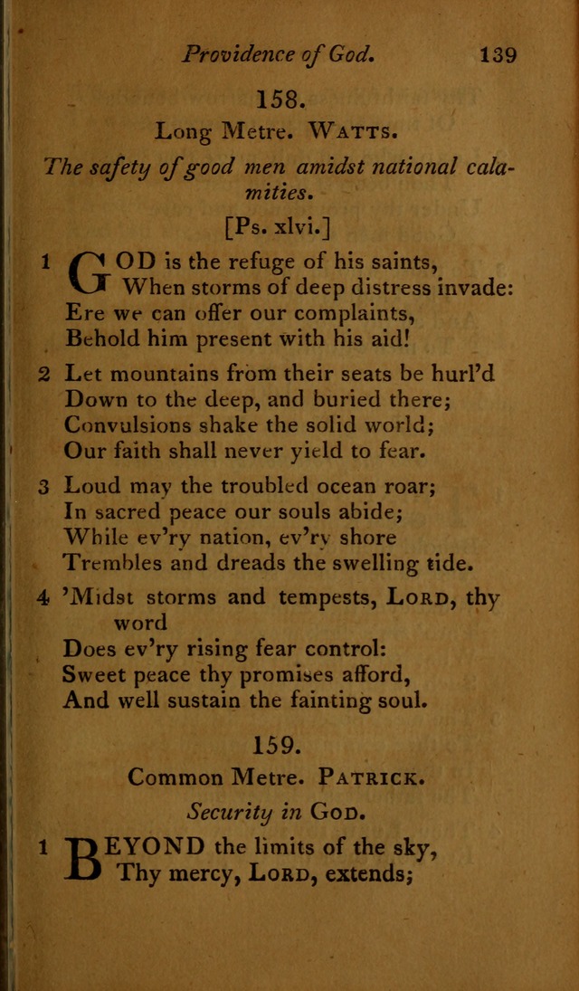 A Selection of Sacred Poetry: consisting of psalms and hymns, from Watts, Doddridge, Merrick, Scott, Cowper, Barbauld, Steele ...compiled for  the use of the Unitarian Church in Philadelphia page 139