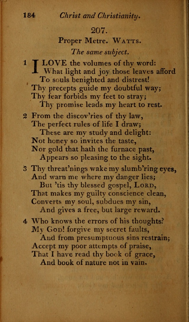 A Selection of Sacred Poetry: consisting of psalms and hymns, from Watts, Doddridge, Merrick, Scott, Cowper, Barbauld, Steele ...compiled for  the use of the Unitarian Church in Philadelphia page 184