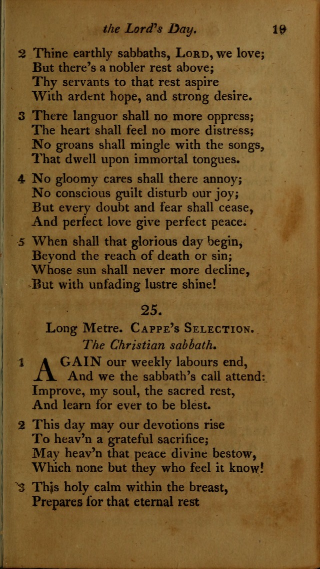 A Selection of Sacred Poetry: consisting of psalms and hymns, from Watts, Doddridge, Merrick, Scott, Cowper, Barbauld, Steele ...compiled for  the use of the Unitarian Church in Philadelphia page 19