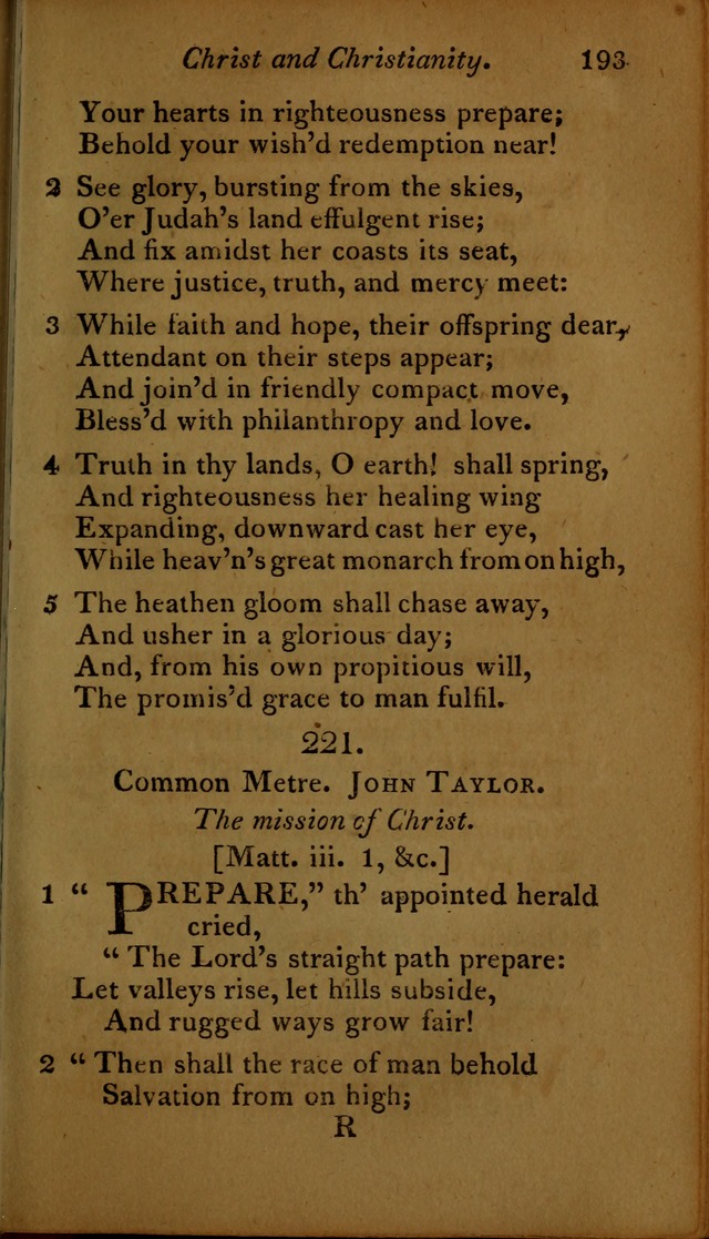 A Selection of Sacred Poetry: consisting of psalms and hymns, from Watts, Doddridge, Merrick, Scott, Cowper, Barbauld, Steele ...compiled for  the use of the Unitarian Church in Philadelphia page 193