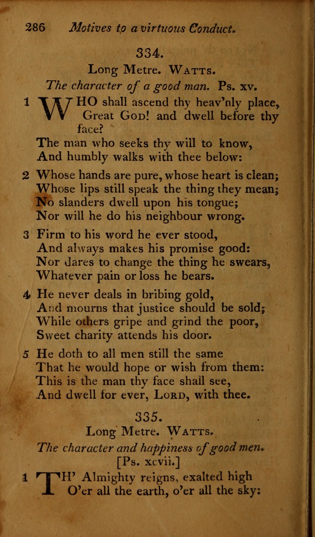 A Selection of Sacred Poetry: consisting of psalms and hymns, from Watts, Doddridge, Merrick, Scott, Cowper, Barbauld, Steele ...compiled for  the use of the Unitarian Church in Philadelphia page 286