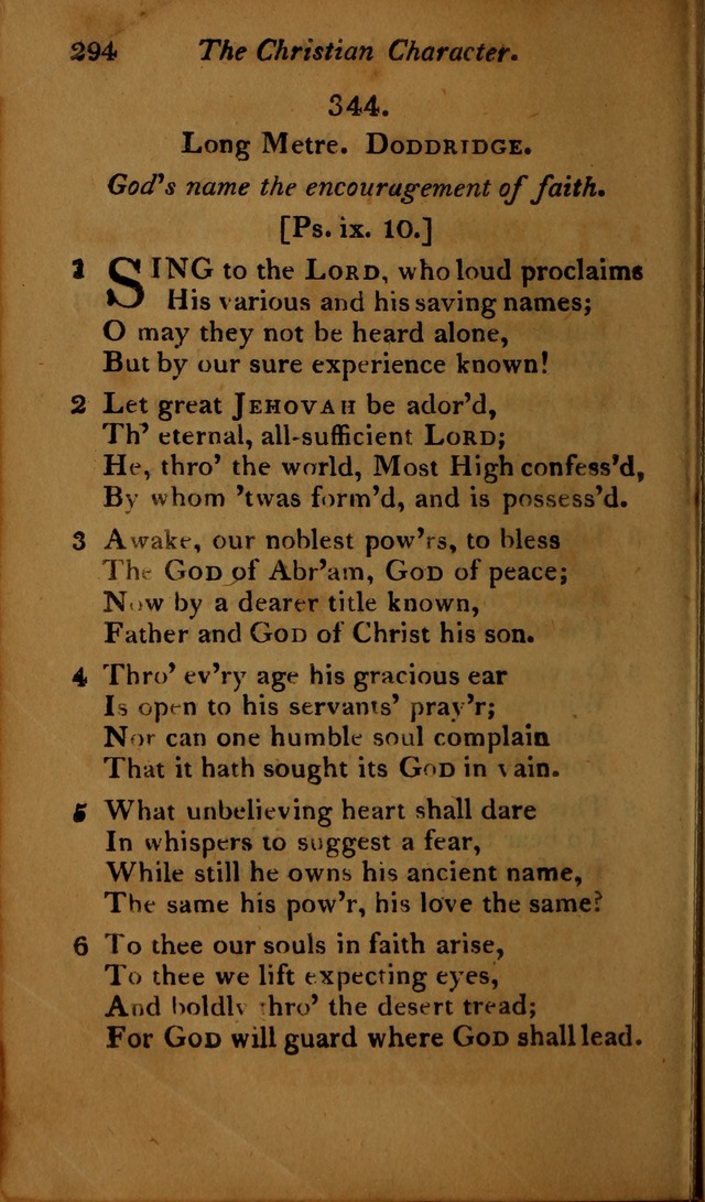 A Selection of Sacred Poetry: consisting of psalms and hymns, from Watts, Doddridge, Merrick, Scott, Cowper, Barbauld, Steele ...compiled for  the use of the Unitarian Church in Philadelphia page 294