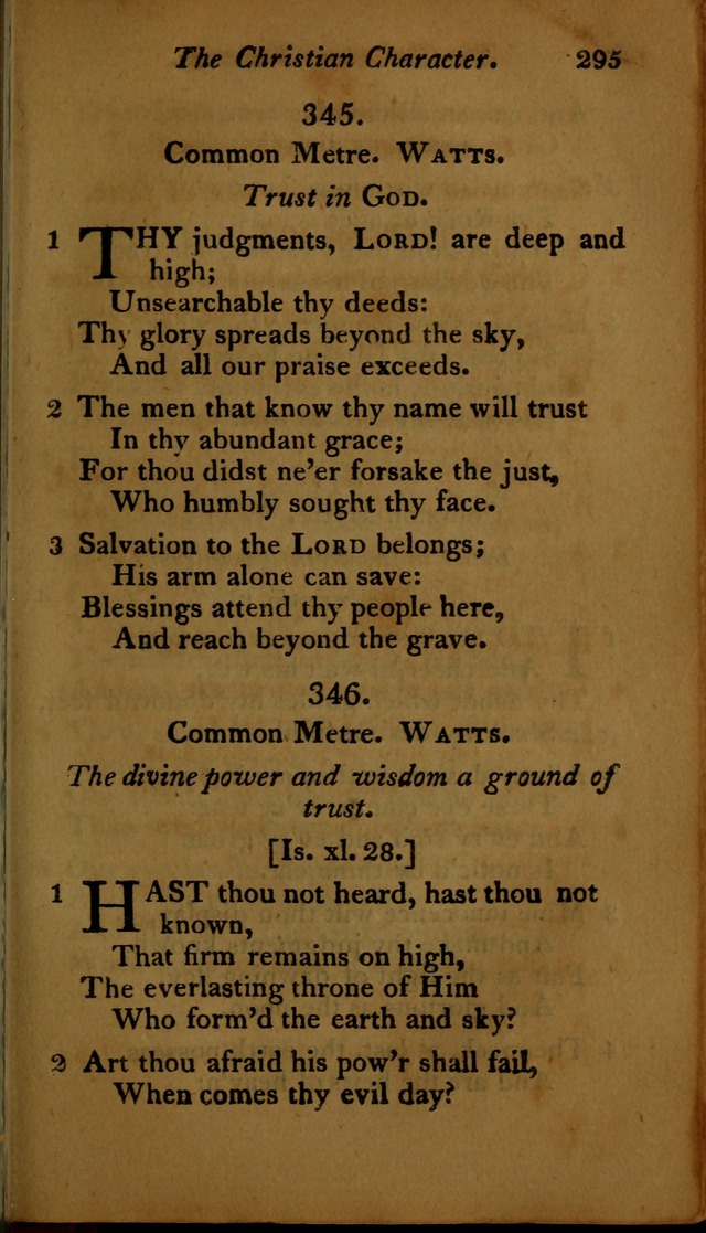 A Selection of Sacred Poetry: consisting of psalms and hymns, from Watts, Doddridge, Merrick, Scott, Cowper, Barbauld, Steele ...compiled for  the use of the Unitarian Church in Philadelphia page 295