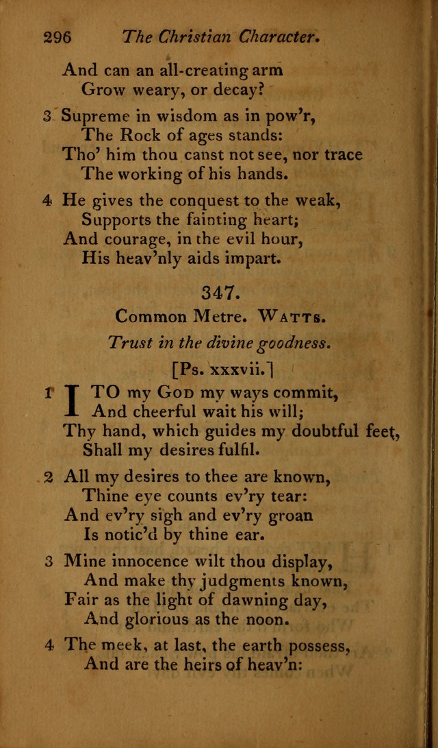 A Selection of Sacred Poetry: consisting of psalms and hymns, from Watts, Doddridge, Merrick, Scott, Cowper, Barbauld, Steele ...compiled for  the use of the Unitarian Church in Philadelphia page 296