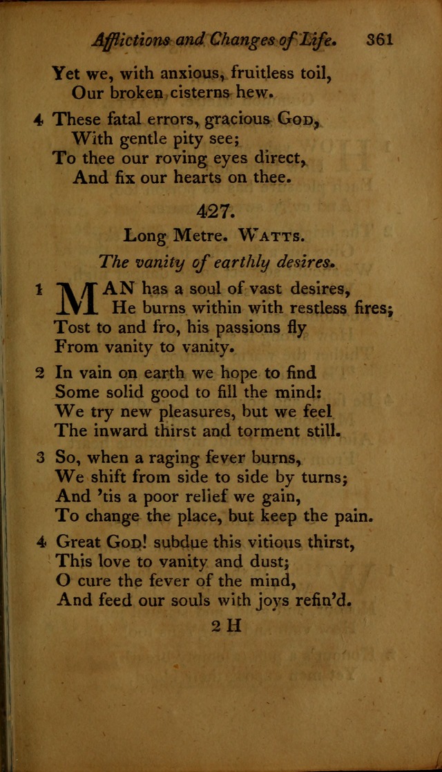A Selection of Sacred Poetry: consisting of psalms and hymns, from Watts, Doddridge, Merrick, Scott, Cowper, Barbauld, Steele ...compiled for  the use of the Unitarian Church in Philadelphia page 361