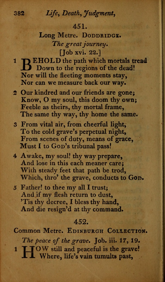 A Selection of Sacred Poetry: consisting of psalms and hymns, from Watts, Doddridge, Merrick, Scott, Cowper, Barbauld, Steele ...compiled for  the use of the Unitarian Church in Philadelphia page 382