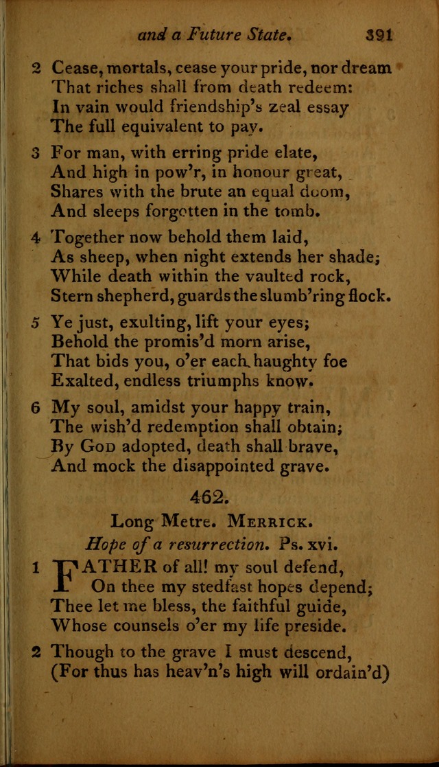 A Selection of Sacred Poetry: consisting of psalms and hymns, from Watts, Doddridge, Merrick, Scott, Cowper, Barbauld, Steele ...compiled for  the use of the Unitarian Church in Philadelphia page 391