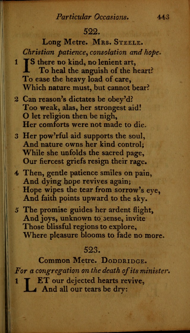 A Selection of Sacred Poetry: consisting of psalms and hymns, from Watts, Doddridge, Merrick, Scott, Cowper, Barbauld, Steele ...compiled for  the use of the Unitarian Church in Philadelphia page 443