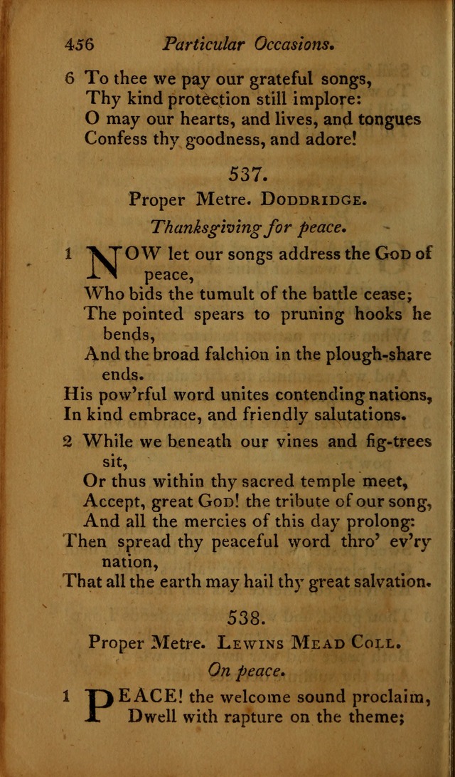 A Selection of Sacred Poetry: consisting of psalms and hymns, from Watts, Doddridge, Merrick, Scott, Cowper, Barbauld, Steele ...compiled for  the use of the Unitarian Church in Philadelphia page 456