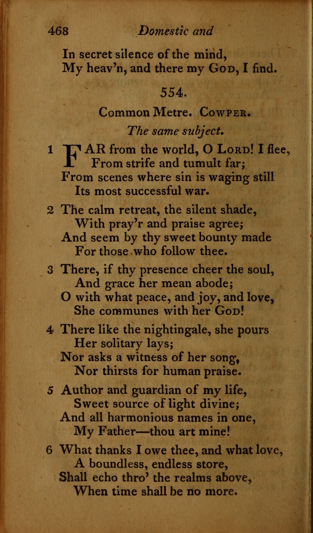 A Selection of Sacred Poetry: consisting of psalms and hymns, from Watts, Doddridge, Merrick, Scott, Cowper, Barbauld, Steele ...compiled for  the use of the Unitarian Church in Philadelphia page 468