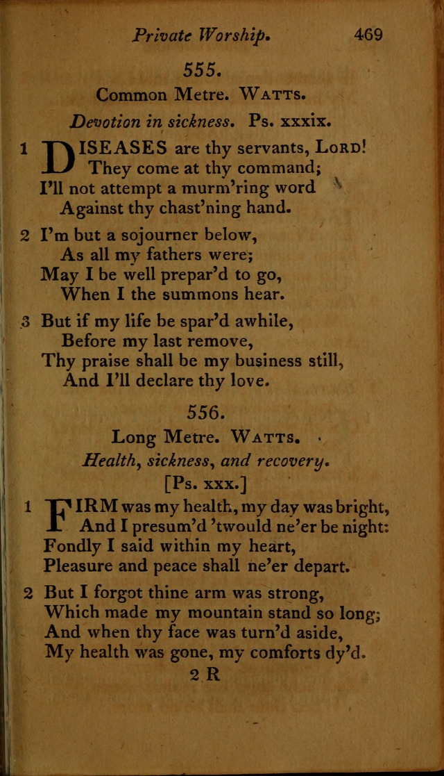 A Selection of Sacred Poetry: consisting of psalms and hymns, from Watts, Doddridge, Merrick, Scott, Cowper, Barbauld, Steele ...compiled for  the use of the Unitarian Church in Philadelphia page 469