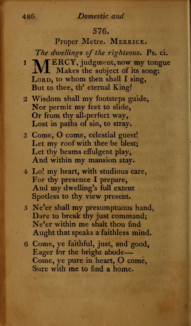 A Selection of Sacred Poetry: consisting of psalms and hymns, from Watts, Doddridge, Merrick, Scott, Cowper, Barbauld, Steele ...compiled for  the use of the Unitarian Church in Philadelphia page 486