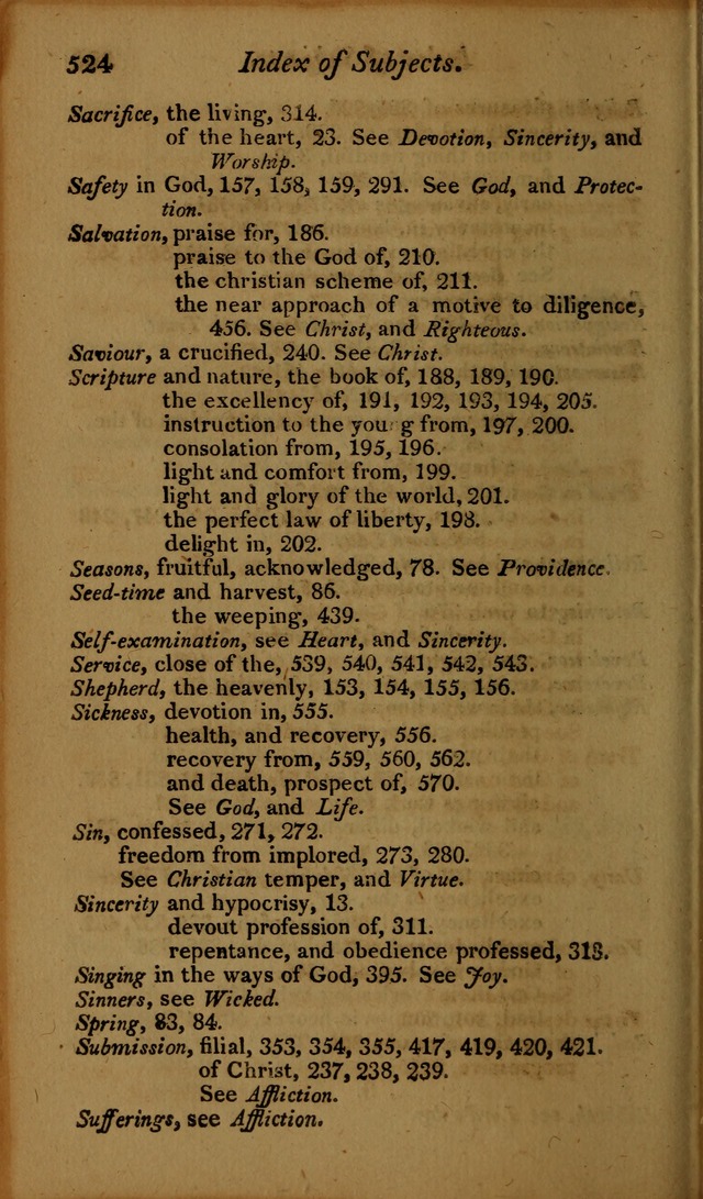 A Selection of Sacred Poetry: consisting of psalms and hymns, from Watts, Doddridge, Merrick, Scott, Cowper, Barbauld, Steele ...compiled for  the use of the Unitarian Church in Philadelphia page 524