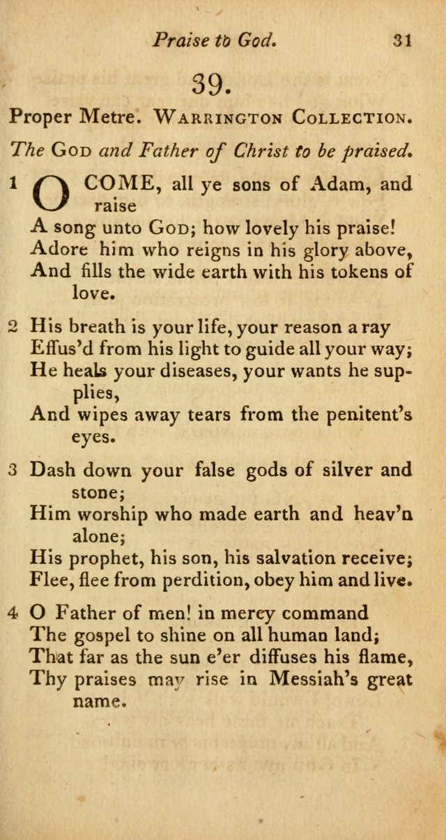 A Selection of Sacred Poetry: consisting of psalms and hymns from Watts, Doddridge, Merrick, Scott, Cowper, Barbauld, Steele, and others (2nd ed.) page 31