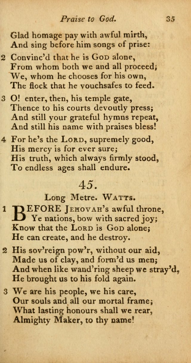 A Selection of Sacred Poetry: consisting of psalms and hymns from Watts, Doddridge, Merrick, Scott, Cowper, Barbauld, Steele, and others (2nd ed.) page 35