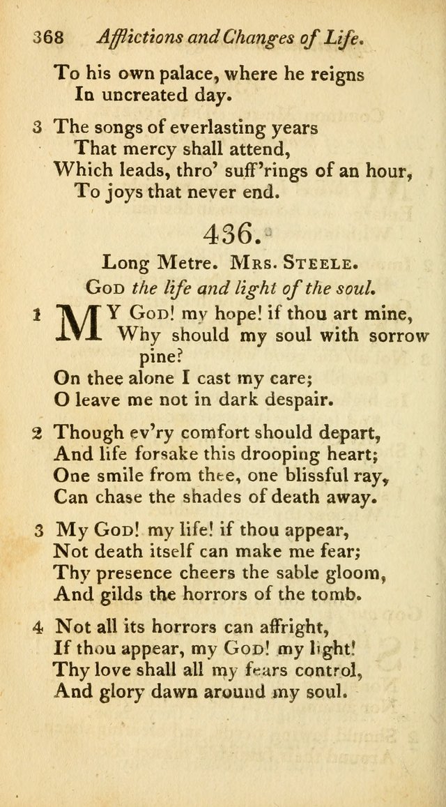 A Selection of Sacred Poetry: consisting of psalms and hymns from Watts, Doddridge, Merrick, Scott, Cowper, Barbauld, Steele, and others (2nd ed.) page 368