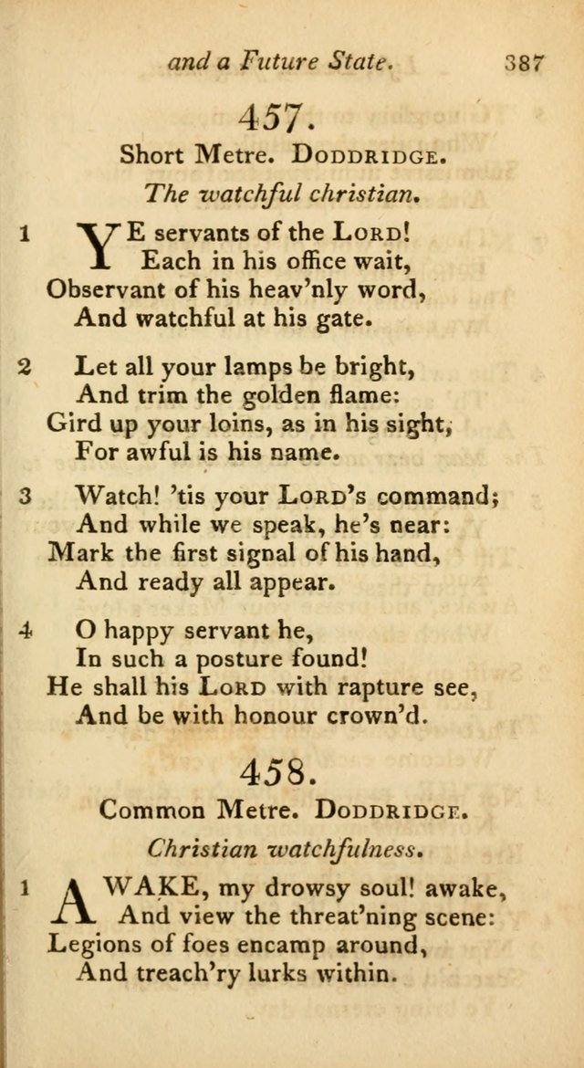 A Selection of Sacred Poetry: consisting of psalms and hymns from Watts, Doddridge, Merrick, Scott, Cowper, Barbauld, Steele, and others (2nd ed.) page 387